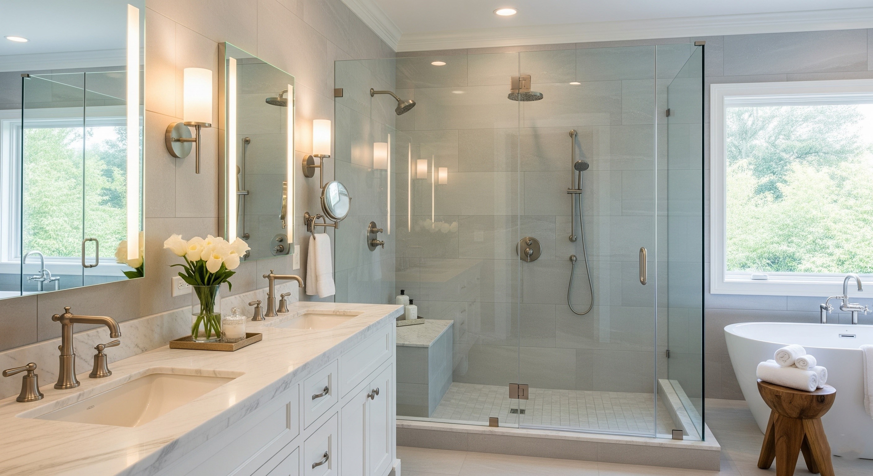 A luxurious bathroom renovation in Karachi