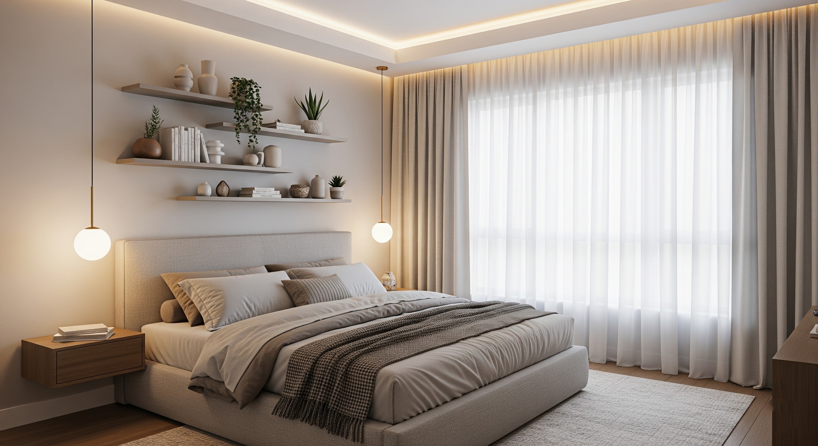 A comfortable and modern bedroom remodel