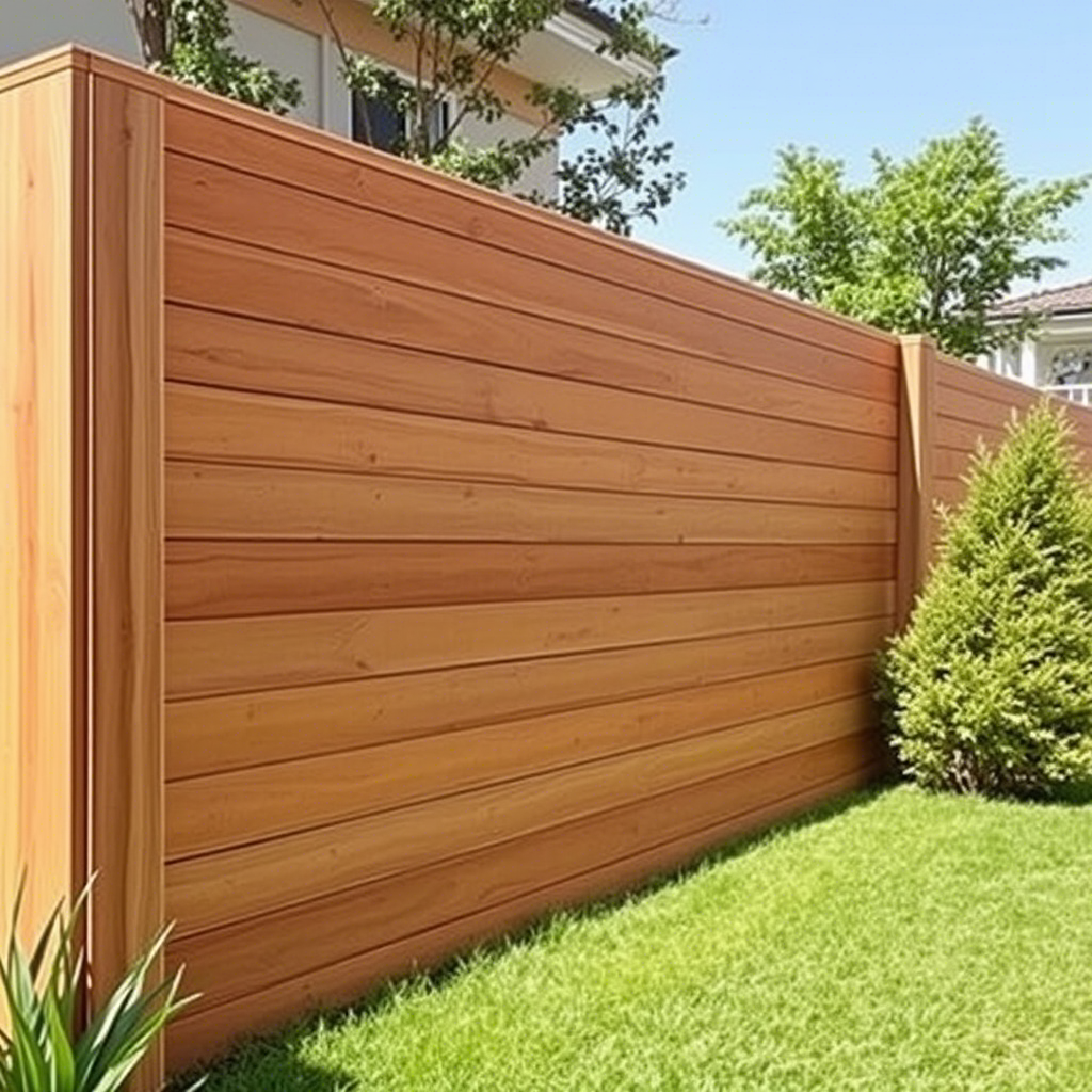 Newly constructed modern privacy fence in a Karachi Defence property
