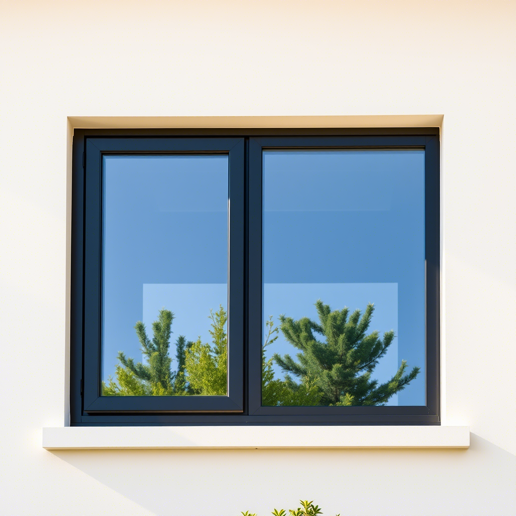 New black-framed energy-efficient window installed in DHA bungalow