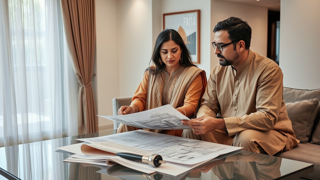 Interior designer presenting fabric swatches to a client