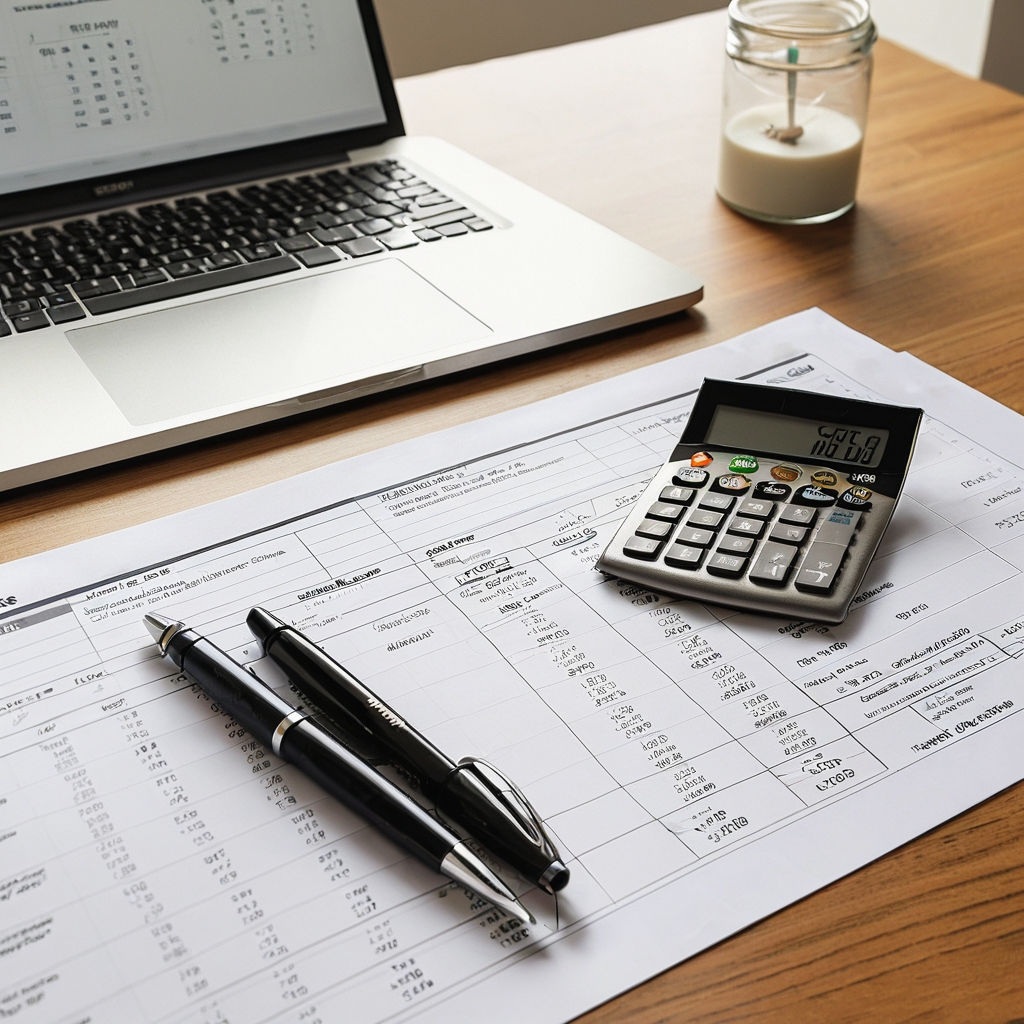 A detailed budget spreadsheet for a bathroom renovation project, highlighting cost allocation.