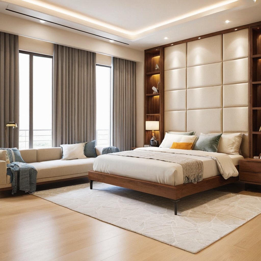 A clean and well-maintained bedroom after renovation, emphasizing longevity