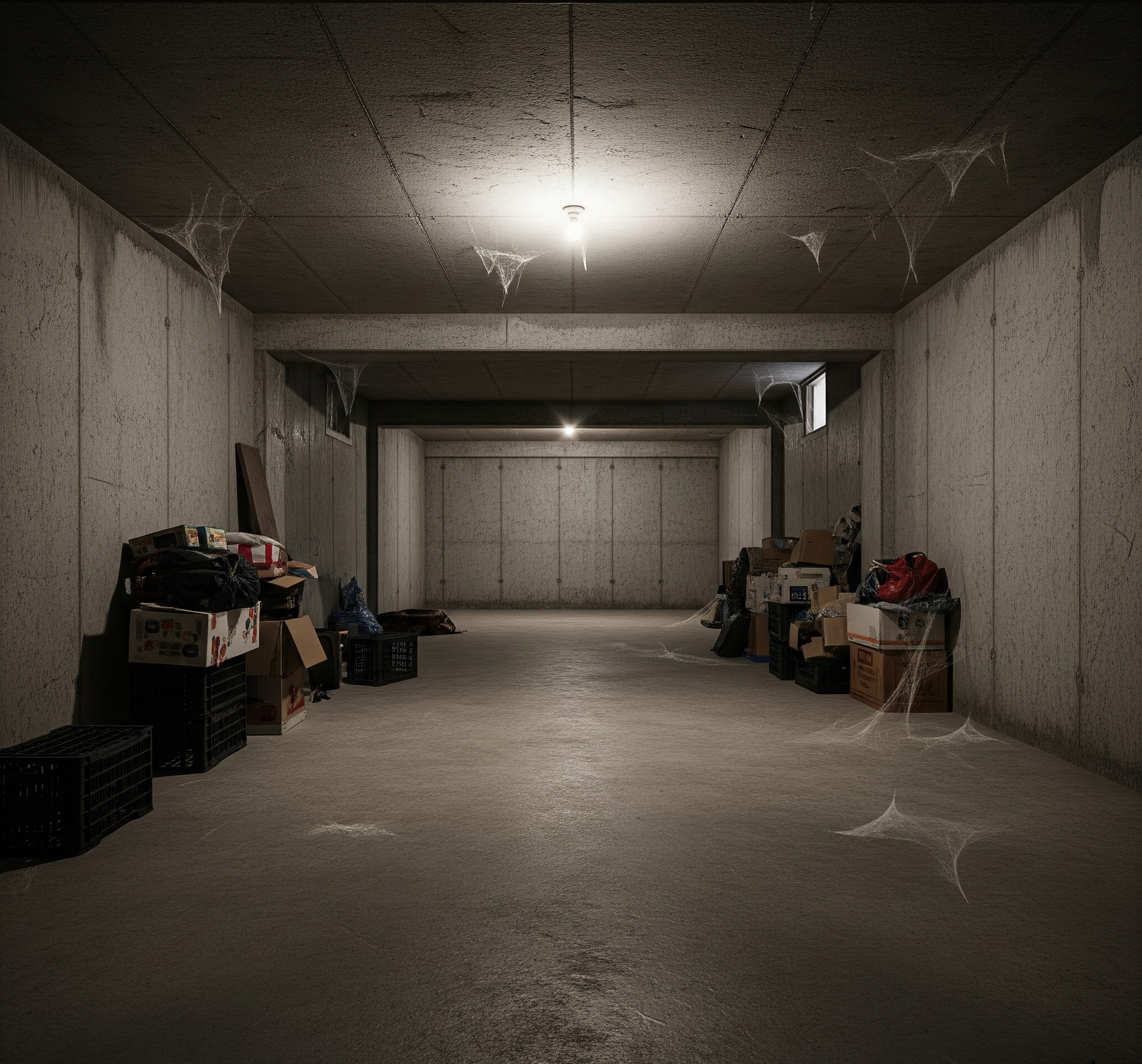 Before: Dark, unutilized basement in a Karachi bungalow, ideal for luxury living room conversion