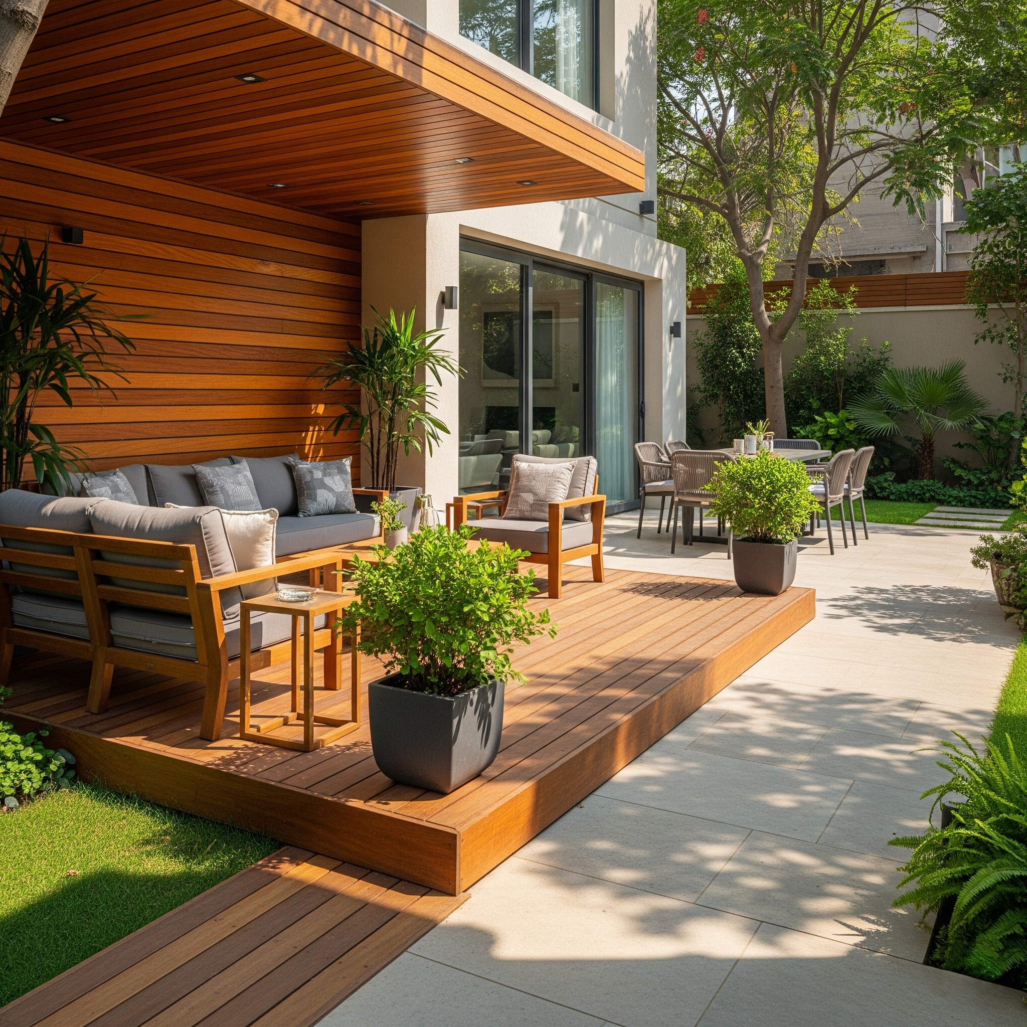 Luxury deck and patio construction in DHA Karachi