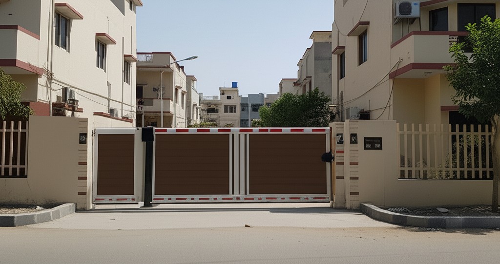 After `automatic gate installation Karachi`: A sleek `automatic sliding gate installation Karachi` for enhanced convenience and security.