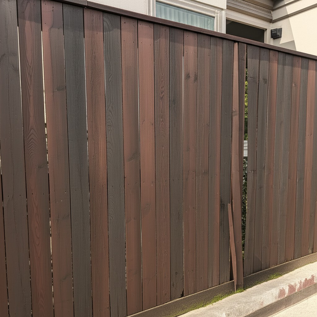 After `PVC fence Karachi` installation: A modern `PVC fence Karachi` providing high `privacy fence Karachi`.