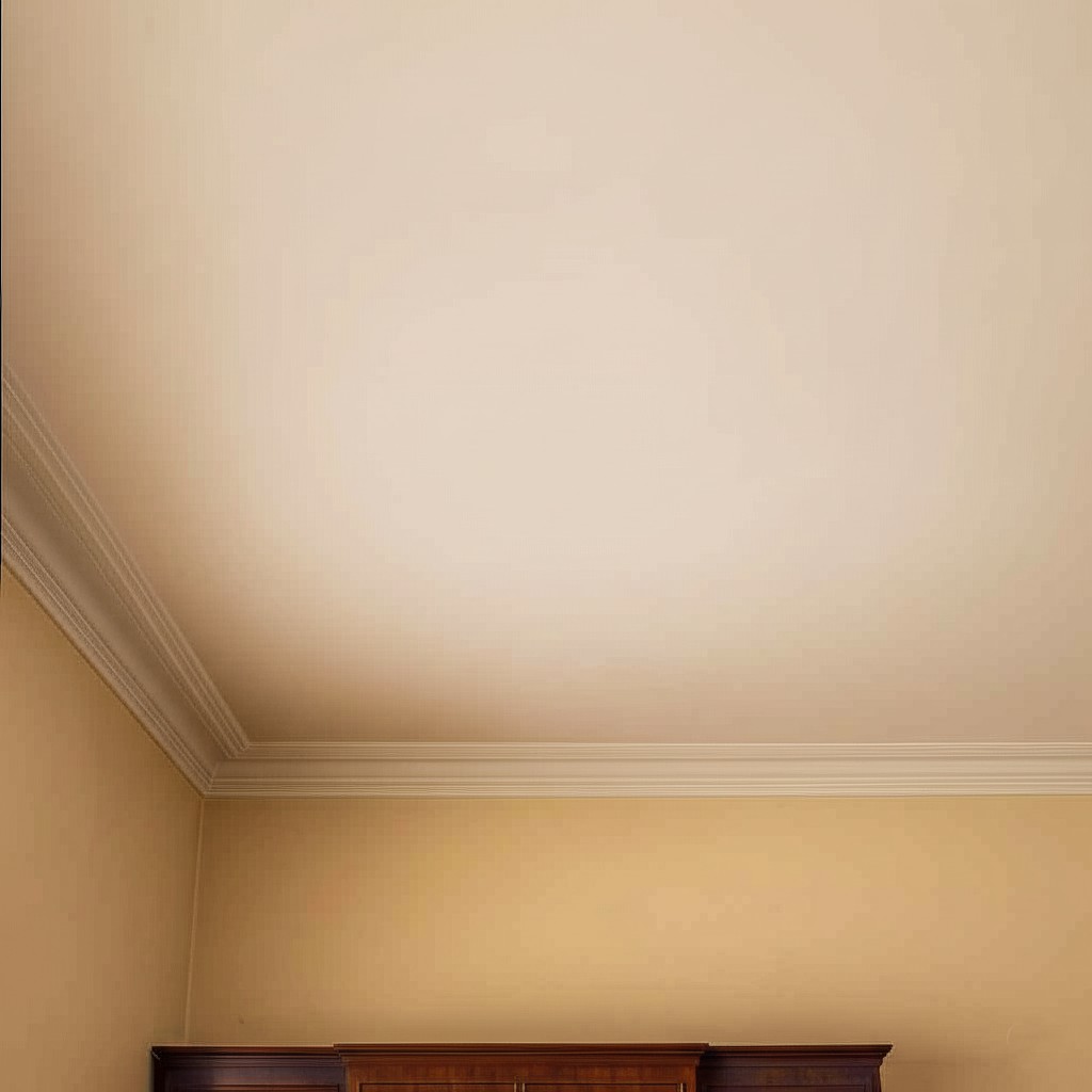 After ceiling repair: A perfectly repaired and restored ceiling surface. Example of false ceiling repair Karachi.