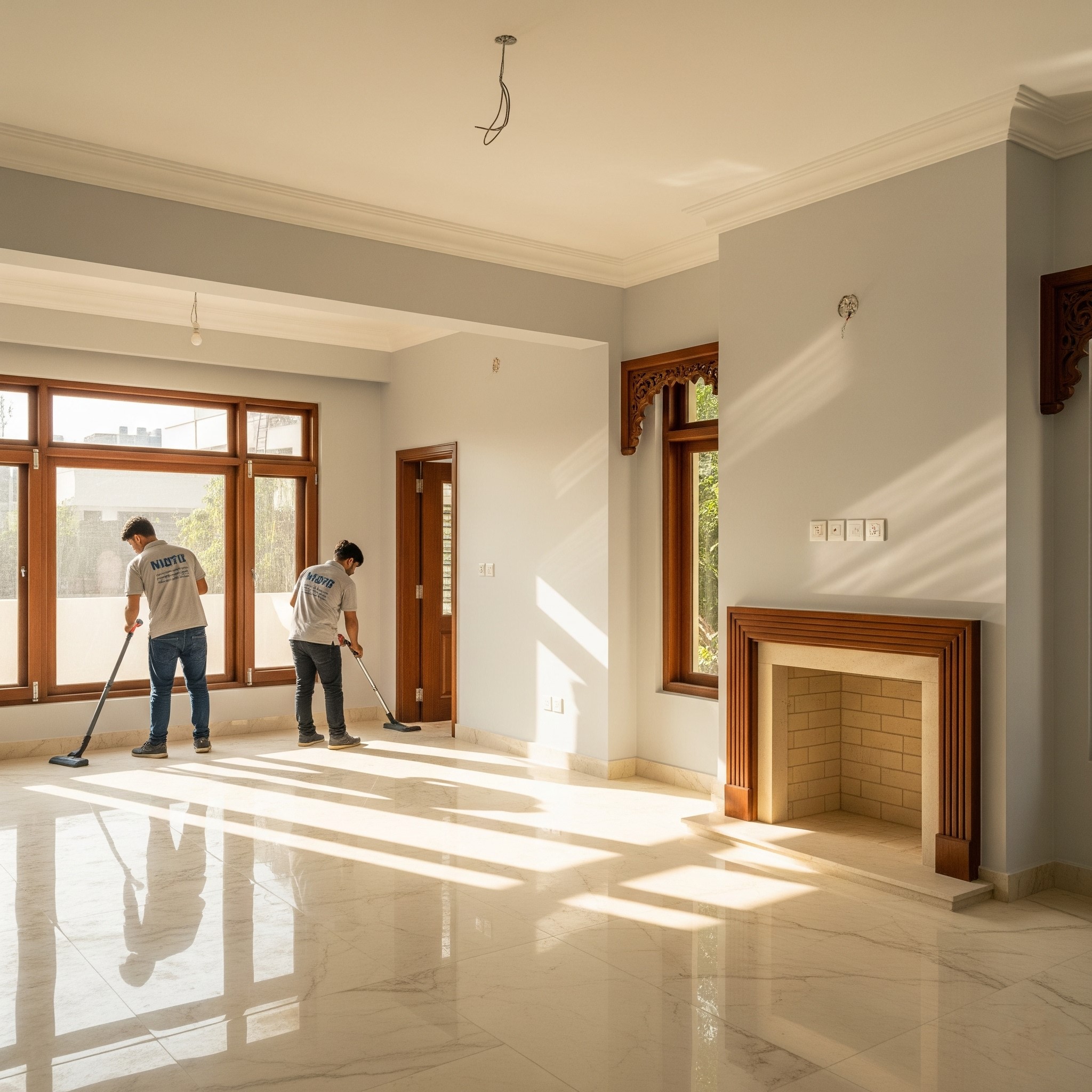 Post-renovation pristine living space