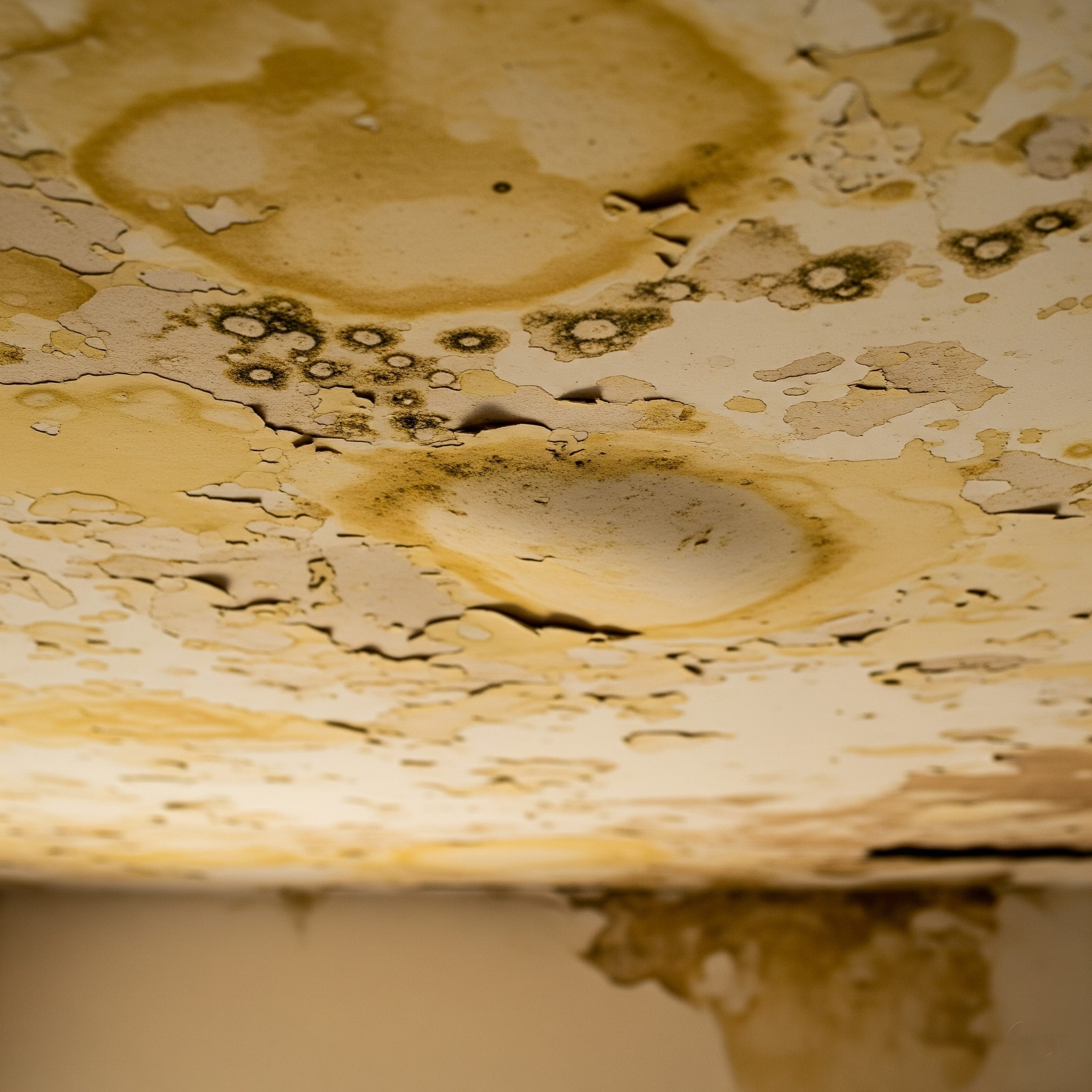 Before waterproofing: An interior wall with visible dampness in Karachi.