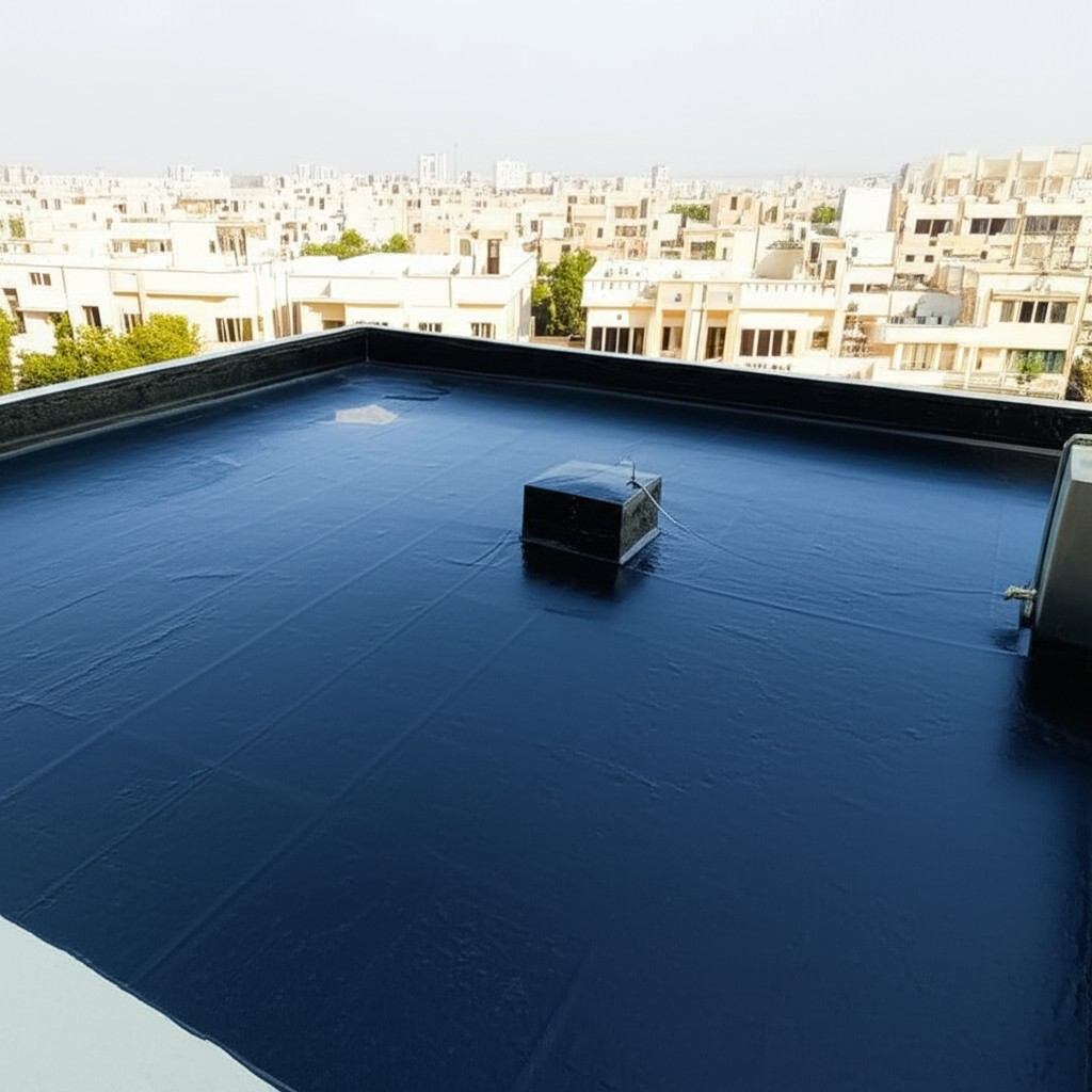 After `roof waterproofing Karachi`: A perfectly sealed and waterproofed roof.