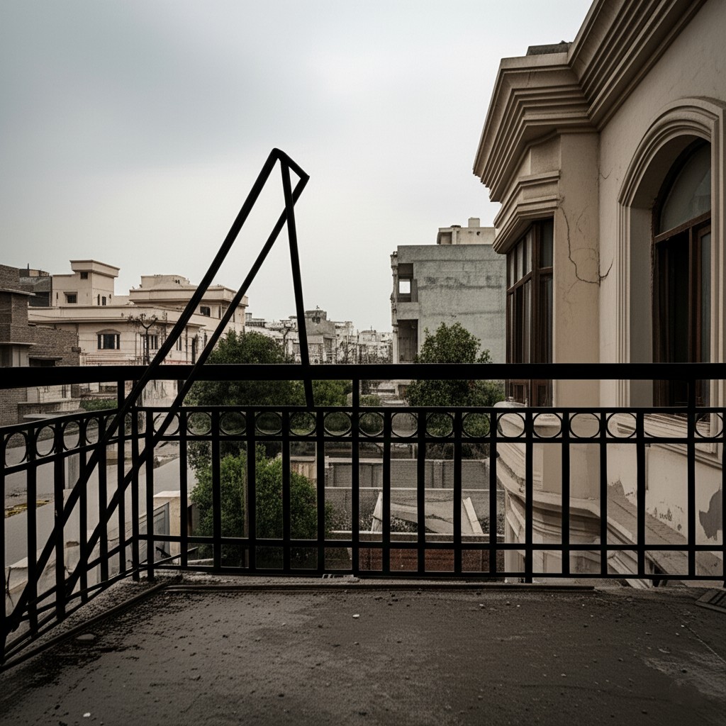 After `railing fabrication Karachi`: A newly fabricated and installed stylish metal railing.